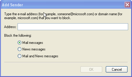 Lọc Email trong Outlook Express loc email trong outlook express