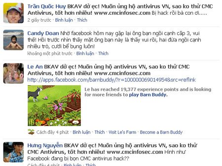 F2 Sau tên của thành viên Facebook tại Việt Nam là dòng chữ đầy ác ý.