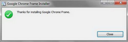 GCF2 Hoàn tất cài đặt Google Chrome Frame