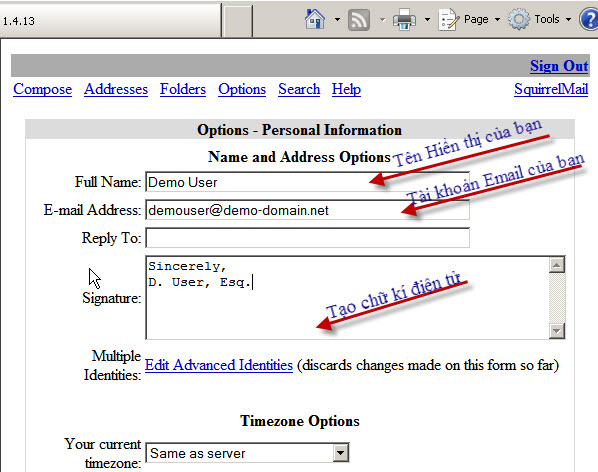 Hướng dẫn sử dụng Webmail trong Cpanel Huong dan su dung Webmail trong Cpanel