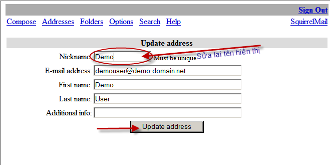 Hướng dẫn sử dụng email SquirrelMail Huong dan su dung email SquirrelMail