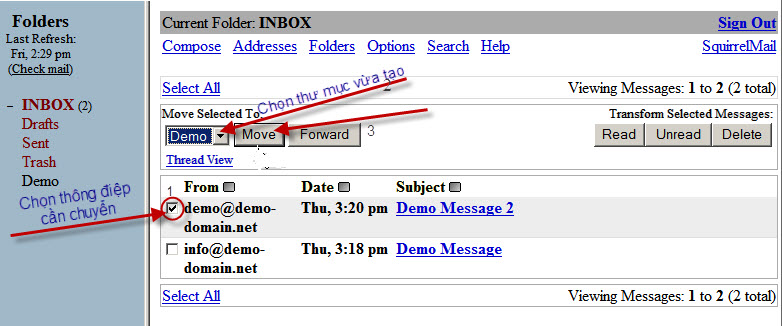 Hướng dẫn sử dụng email SquirrelMail Huong dan su dung email SquirrelMail