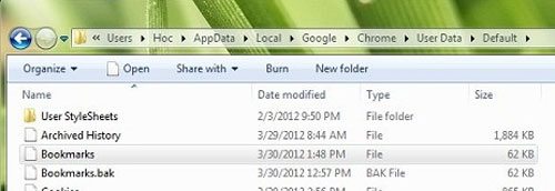 Khôi phục bookmarks khi vô tình xóa nhầm trong Google Chrome và Firefox Khoi phuc bookmarks khi vo tinh xoa nham trong Google Chrome va Firefox