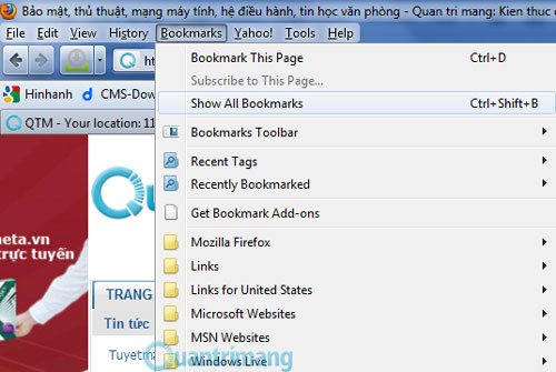 Khôi phục bookmarks khi vô tình xóa nhầm trong Google Chrome và Firefox Khoi phuc bookmarks khi vo tinh xoa nham trong Google Chrome va Firefox
